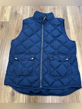 Woolrich Quilted Diamond Down Full Zip Vest, Navy, Large